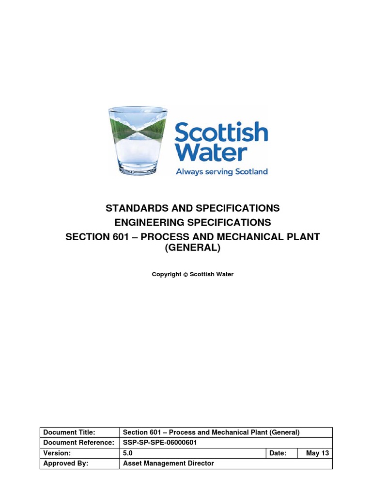SSP-SP-SPE-06000601 Process & Mechanical Plant (General) | PDF | Valve ...