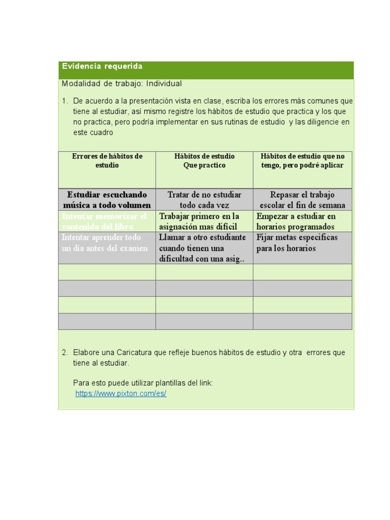 Hábitos de Estudio para Niños | PDF | Crecimiento personal y profesional