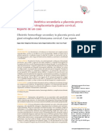 Hemorragia Obstétrica Secundaria A Placenta Previa y Leiomioma Retroplacentario Gigante Cervical