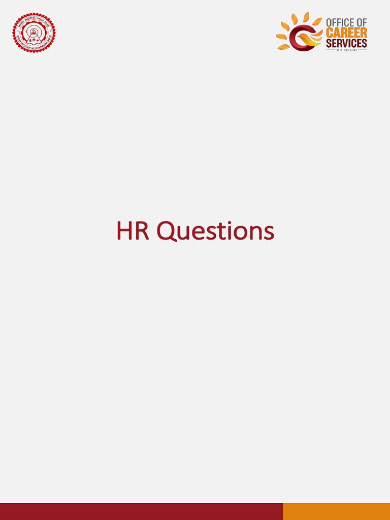HR Questions PDF