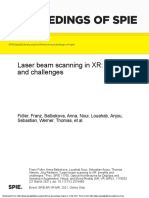 Proceedings of Spie: Laser Beam Scanning in XR: Benefits and Challenges