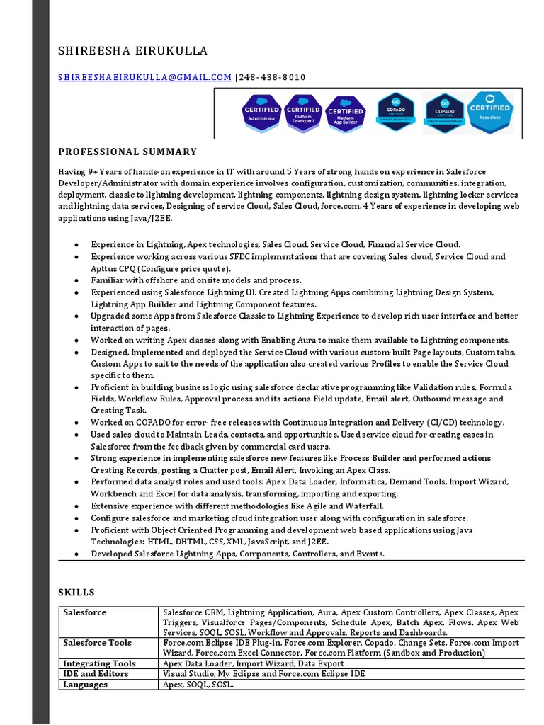 Shireesha resume sfdc pdf java script eclipse software 