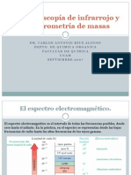 Espectrometría de infrarrojo y espectrometría de masas.