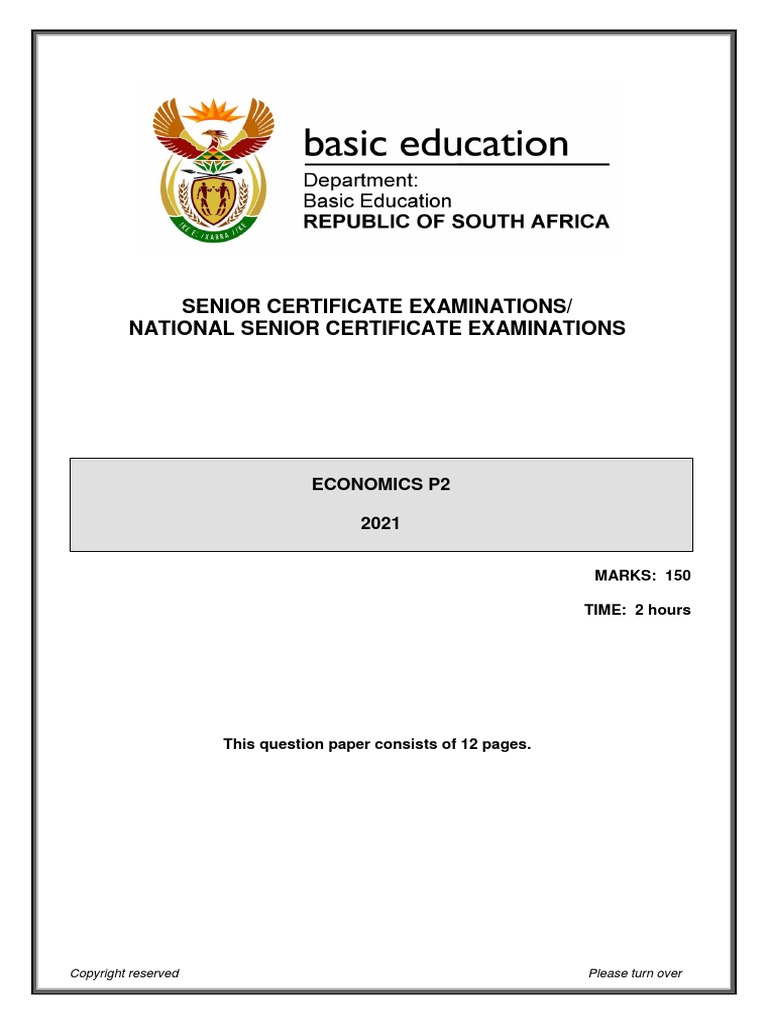 Economics P2 May June 2021 Eng Pdf Monopoly Profit Economics