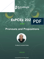 Aula 04 - Pronouns and Prepositions
