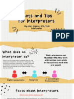 fACTS AND TIPS FOR INTERPRETERS