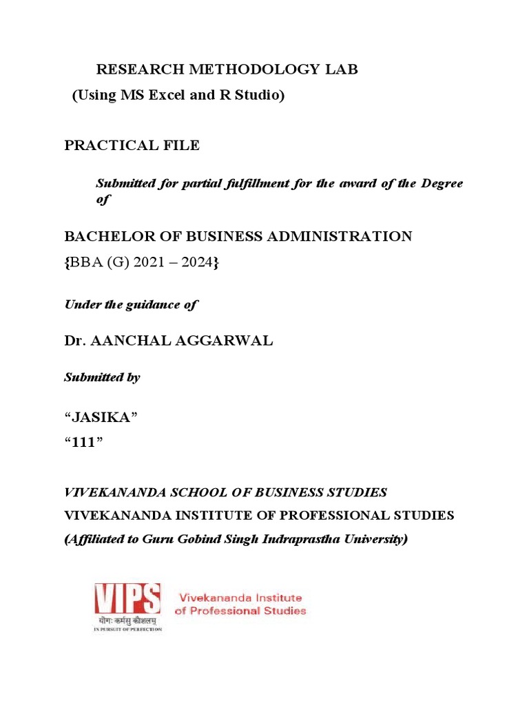 Jasika RM Lab PDF P Value Student's T Test