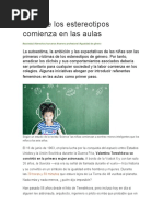 Rompiendo Estereotipos de Género | PDF | Estereotipos | Igualitarismo