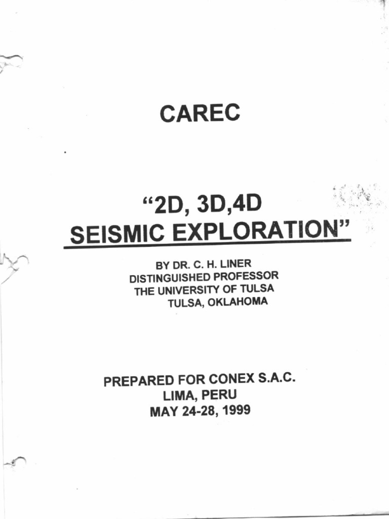 2D, 3D, and 4D Seismology Overview | PDF | Waves | Wavelength