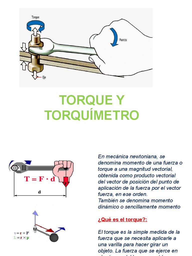 Medición y Partes del Torquimetro | PDF | Esfuerzo de torsión | Tornillo