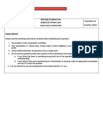 Data Structures - CS301 Spring 2004 Mid Term Paper Session 1-Edited