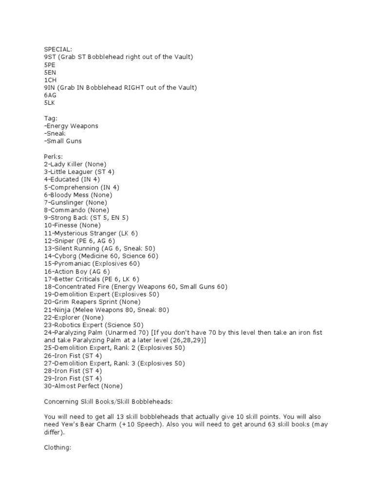How To Character Build