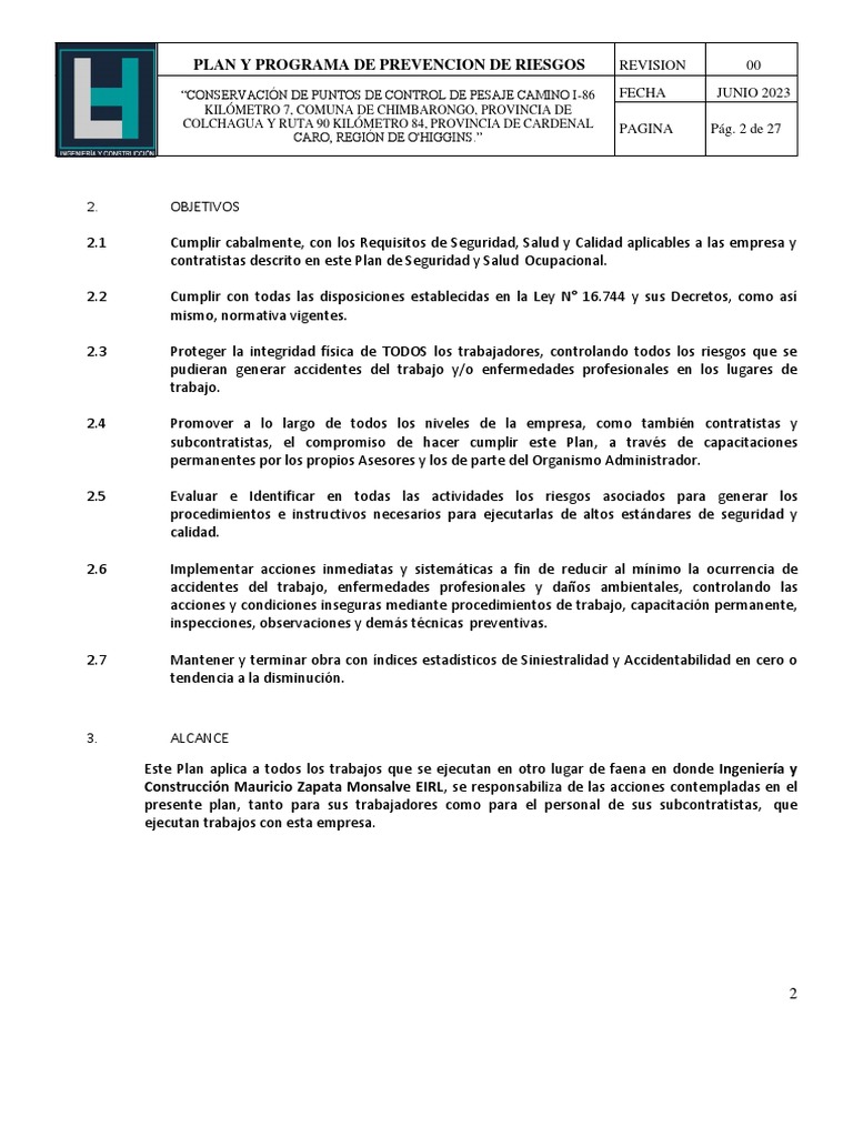 Plan y Programa de Prevencion de Riesgos4 PDF