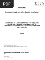 Annexure A - Health and Safety Baseline Specification