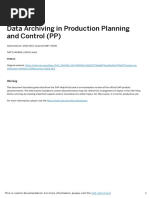 Archiving Process Orders (PP-PI)