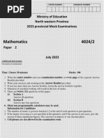 G12 Mathematics Paper 2 Mock 2023