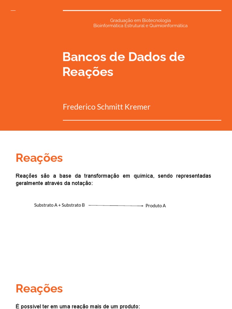 Bioinformática Estrutural e Quimioinformática (2023) - Aula 6 - Bancos ...