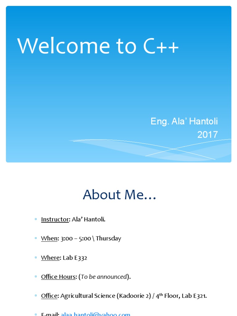 C++ Lec00 | PDF | Teaching Methods & Materials
