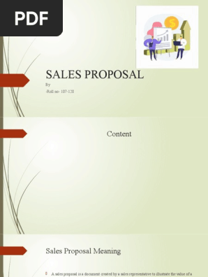 SALES PROPOSAL