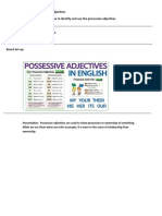 1.4 Possesive Adjectives