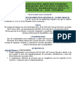 Resolucion Del Concejo Directivo Gestion 21 - 23 Nro. 002.01.23