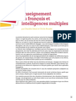 Enseignement Du Français Et Intelligences Multiples