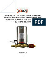 Manual - Utilizare - Pompa Panouri Solare Joka cl-15grs-15 - 3653
