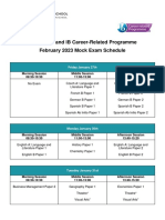 IB Mock Exam Schedule 23