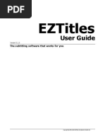 EZTitles - USER GUIDE