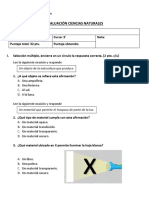 Evaluacion 3° Unidad 1