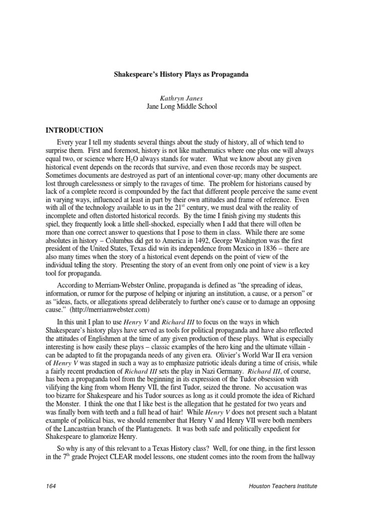 Historic Plays and Propaganda PDF House Of York House Of Lancaster