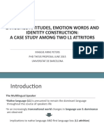 Peters - Maggie - Language Attitudes, Emotion Words and Identity Construction - PHD Proposal