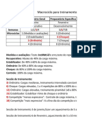 Planilha Treinamento Desportivo