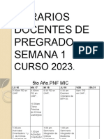 Horario Docente Semana 1.curso 2023