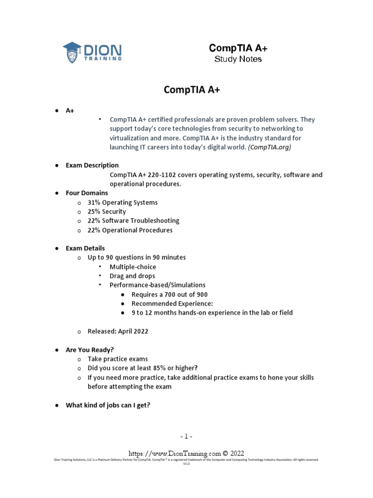 Comptia A+ | PDF | File System | Booting