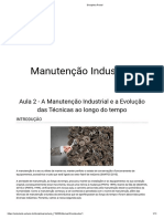 Aula 2 - A Manutenção Industrial e A Evolução Das Técnicas Ao Longo Do Tempo