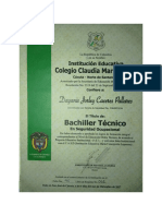 Diploma de Bachiller Colegio