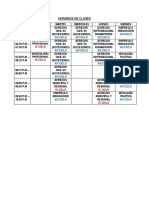 Horarios de Clases