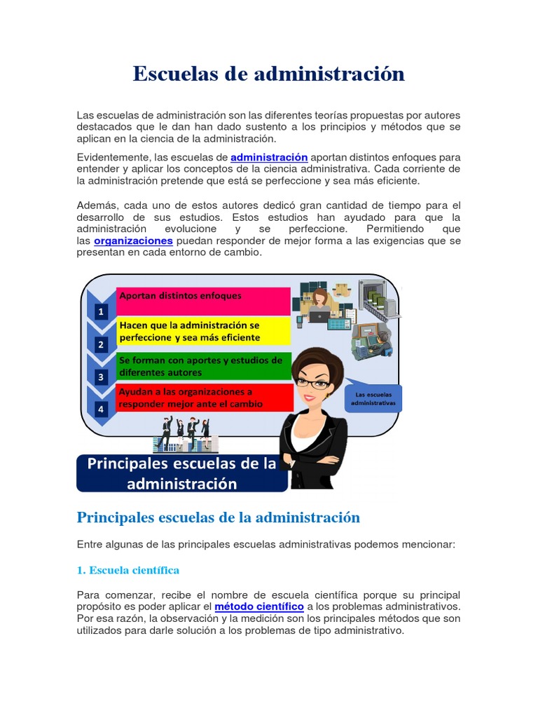 Escuelas de La Administración | PDF | Comportamiento | Burocracia