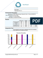 Adult Autism Assessment RAADS R Scoring