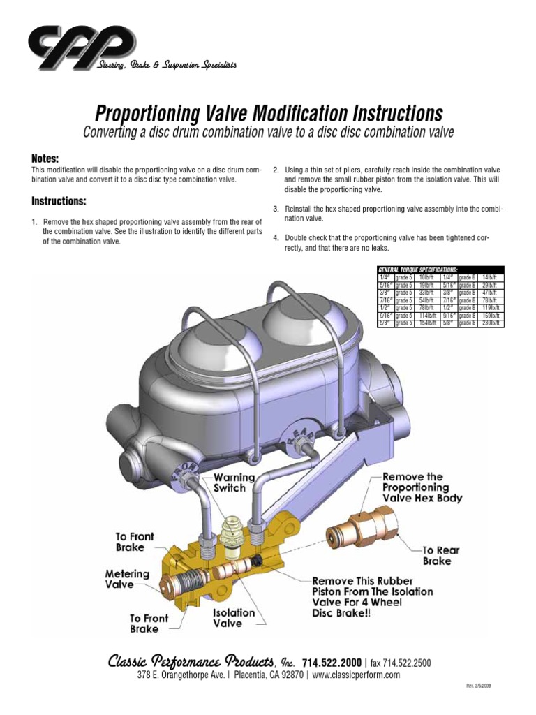 Prop Valve Mod Instructions | PDF | Valve | Vehicles