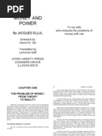 Jacques Ellul Money And Power Capitalism Socialism - 