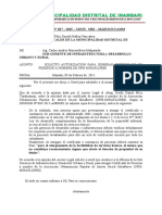 027 - Sobre Solicito Autorizacion para Generar Certificado de Posesion A Nombre de Upis Miraflores