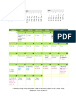 Calendario de Trabajo Con Biodinamica