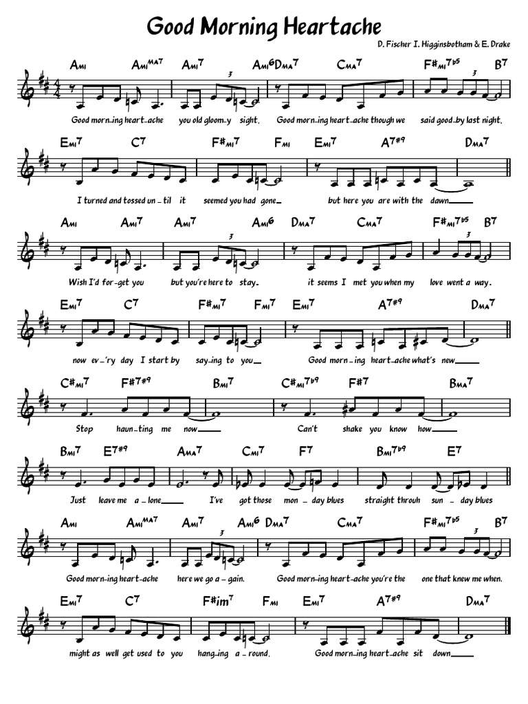 Good Morning Heartache PDF