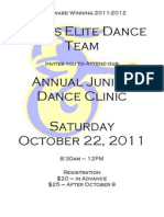 JR Dance 11 Clinic Registration
