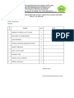 Daftar Hadir PTS Ganjil