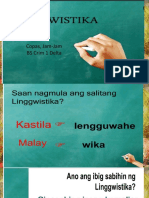Filipino Subject - Pag-Aaral NG Wika