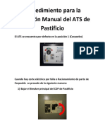 Procedimiento para La Operación Manual Del ATS de Pastificio