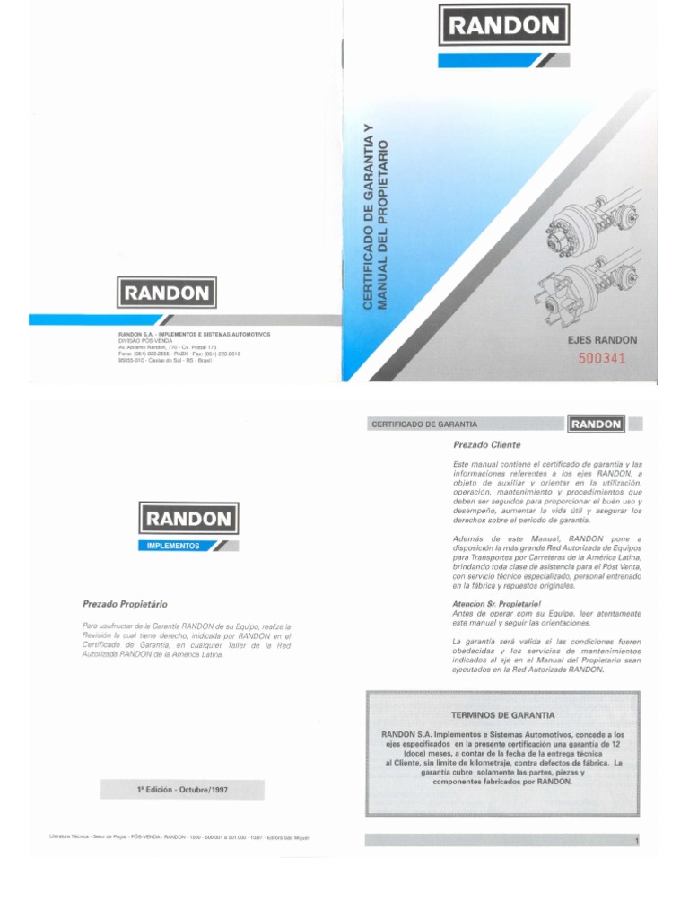 Manual Del Propietario Randon | PDF